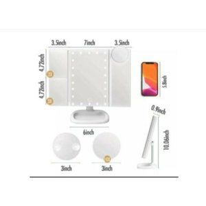 Professional LED Makeup Mirror Vanity Mirror with 22 LED Lights, 1x 2X 3X 10X